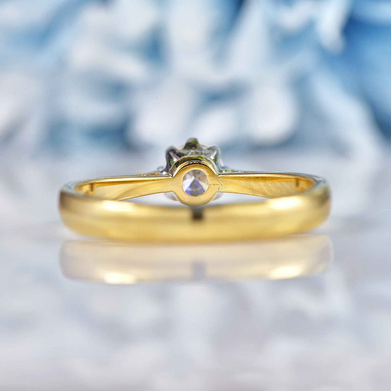 Ellibelle Jewellery Vintage 1996 Diamond Solitaire Engagement Ring (0.35ct)