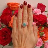 Ellibelle Jewellery Vintage 1997 Opal & Diamond 18ct Gold Cluster Ring (1.86cts)
