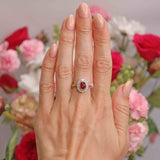 Ellibelle Jewellery Vintage 1997 Ruby & Diamond 14ct Gold Cluster Ring (1.05cts)