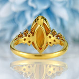 Ellibelle Jewellery Vintage 1998 Fire Opal & Diamond 18ct Gold Ring (1.75cts)