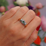 Ellibelle Jewellery Vintage 1999 Cabochon Emerald 18ct Gold Single-Stone Solitaire Ring