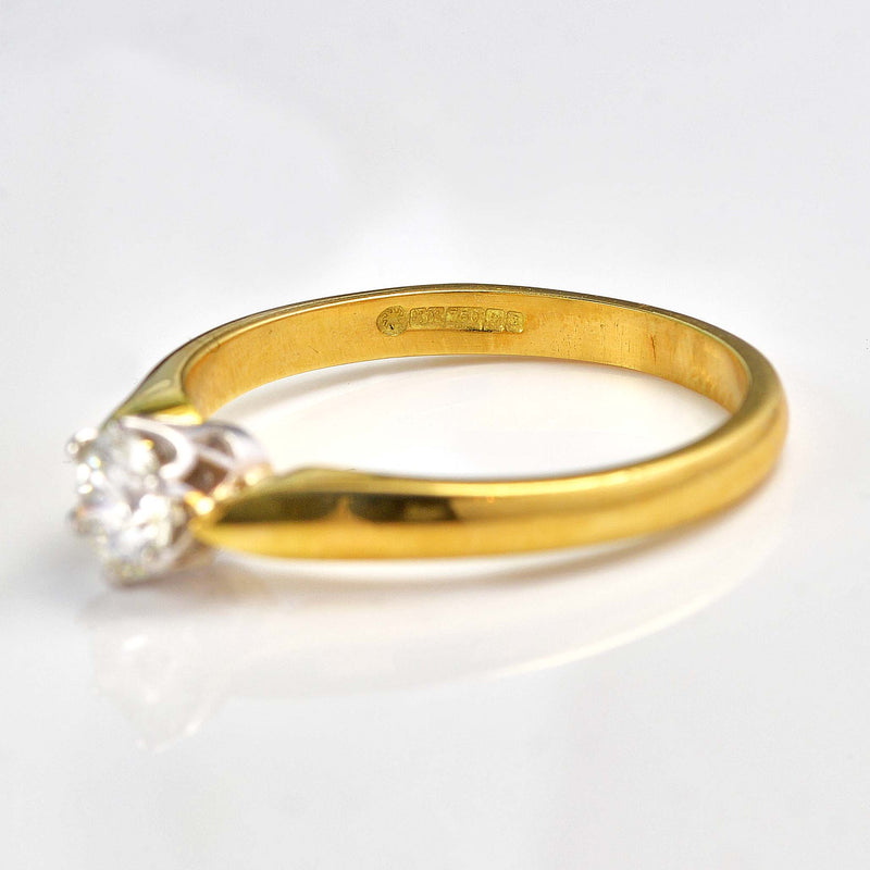 Ellibelle Jewellery Vintage 1999 Diamond 18ct Gold Solitaire Engagement Ring (0.53ct)
