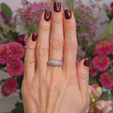 Ellibelle Jewellery Vintage 1999 Diamond Pavé Set 18ct Gold Wide Band Dome Ring