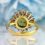 Ellibelle Jewellery Vintage Andalusite & Diamond 18ct Gold Cluster Ring (3.04cts)