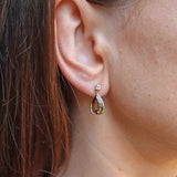 Ellibelle Jewellery Vintage Andalusite & Diamond 18ct Gold Pendant Drop Earrings
