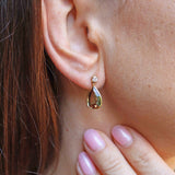 Ellibelle Jewellery Vintage Andalusite & Diamond 18ct Gold Pendant Drop Earrings