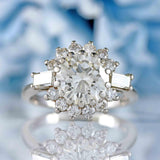 Ellibelle Jewellery Vintage Boodles 2 Carat Diamond Platinum Cluster Engagement Ring (2.54cts)