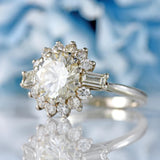 Ellibelle Jewellery Vintage Boodles 2 Carat Diamond Platinum Cluster Engagement Ring (2.54cts)
