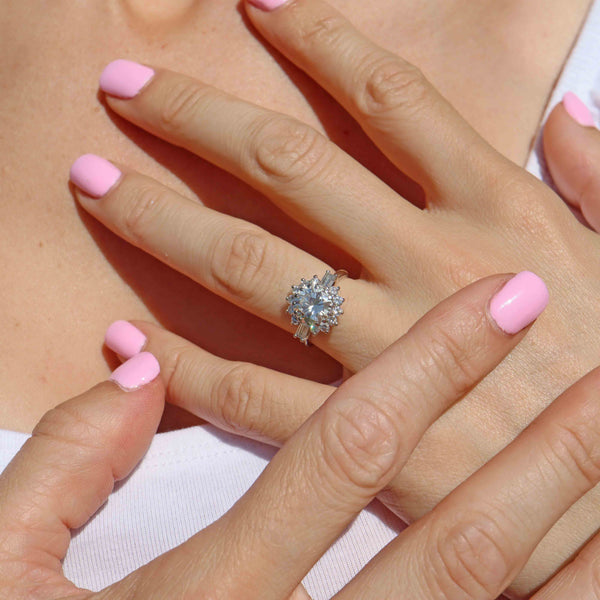 Ellibelle Jewellery Vintage Boodles 2 Carat Diamond Platinum Cluster Engagement Ring (2.54cts)