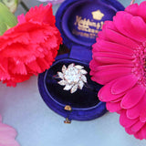 Ellibelle Jewellery Vintage Brilliant & Marquise-Cut Diamond Platinum Cluster Engagement Ring (2.10cts)