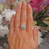 Ellibelle Jewellery Vintage Diamond 18ct Gold Daisy Cluster Engagement Ring (2.20ct)