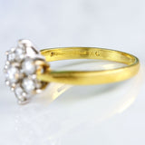 Ellibelle Jewellery Vintage Diamond 18ct Gold Daisy Cluster Ring (1.00ct)