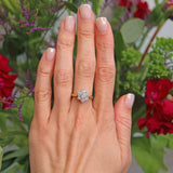 Ellibelle Jewellery Vintage Diamond 18ct Gold Daisy Cluster Ring (1.00ct)