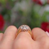 Ellibelle Jewellery Vintage Diamond 18ct Gold Daisy Cluster Ring (1.00ct)