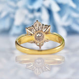 Ellibelle Jewellery Vintage Diamond 18ct Gold Daisy Cluster Ring (1.00ct)