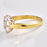 Ellibelle Jewellery Vintage Diamond 18ct Gold Daisy Cluster Ring (1.00ct)