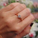 Ellibelle Jewellery Vintage Diamond 18ct Gold Solitaire Engagement Ring (0.60ct)