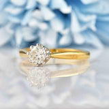 Ellibelle Jewellery Vintage Diamond 18ct Gold Solitaire Engagement Ring (0.60ct)