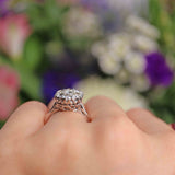 Ellibelle Jewellery Vintage Diamond 18ct White Gold Cluster Engagement Ring (1.40cts)