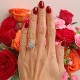 Ellibelle Jewellery Vintage Diamond 18ct White Gold Daisy Cluster Engagement Ring (2.30cts)