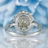 Ellibelle Jewellery Vintage Diamond 18ct White Gold Platinum Halo Cluster Ring (1.05cts)