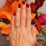 Ellibelle Jewellery Vintage Diamond 18ct White Gold Toi et Moi Crossover Ring (0.50cts)