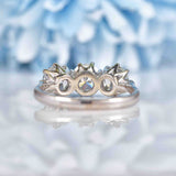 Ellibelle Jewellery Vintage Diamond 18ct White Trilogy Engagement Ring (1.60cts)