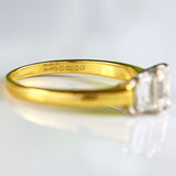 Ellibelle Jewellery Vintage Emerald-Cut Diamond 18ct Gold Three-Stone Engagement Ring (1.25cts)