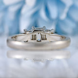 Ellibelle Jewellery Vintage Emerald-Cut Diamond Platinum Three-Stone Engagement Ring (0.75cts)