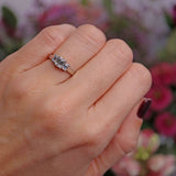 Ellibelle Jewellery Vintage Emerald-Cut Diamond Platinum Three-Stone Engagement Ring (0.75cts)