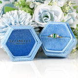 Ellibelle Jewellery Vintage Emerald & Diamond 18ct Gold Three-Stone Trilogy Engagement Ring
