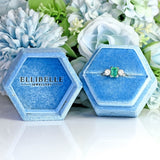 Ellibelle Jewellery Vintage Emerald & Diamond White Gold Three-Stone Engagement Ring (0.88cts)