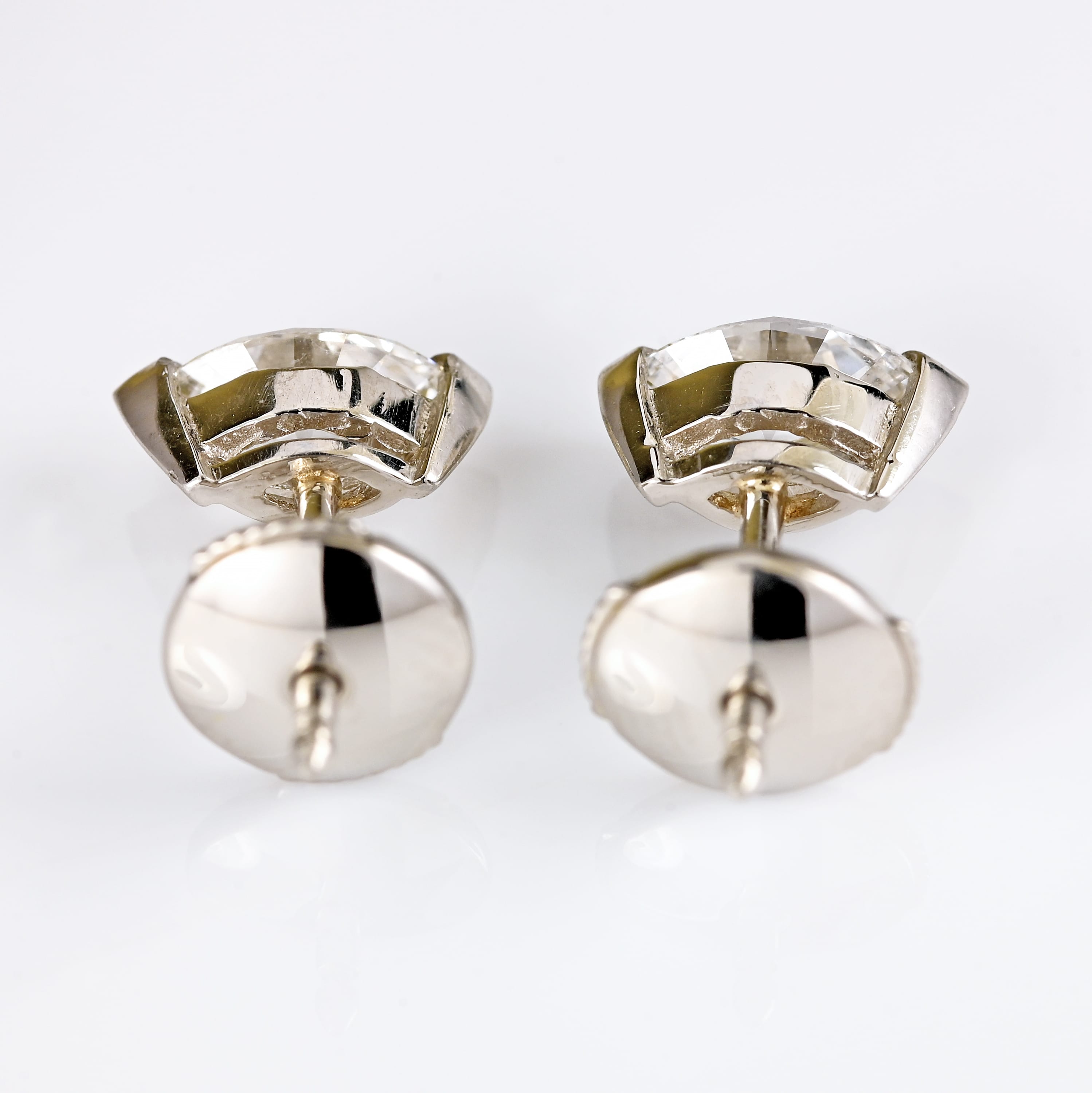 Ellibelle Jewellery Vintage Marquise-Cut Diamond & Platinum Stud Earrings (1.30cts)