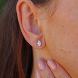 Ellibelle Jewellery Vintage Marquise-Cut Diamond & Platinum Stud Earrings (1.30cts)