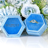 Ellibelle Jewellery Vintage Millennium Aquamarine & Diamond 18ct Gold Ring By Cropp and Farr