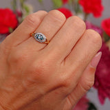 Ellibelle Jewellery Vintage Millennium Aquamarine & Diamond 18ct Gold Ring By Cropp and Farr