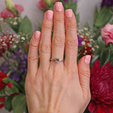 Ellibelle Jewellery Vintage Millennium Emerald-Cut Diamond 18ct White Gold Three-Stone Engagement Ring