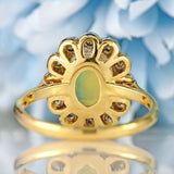 Ellibelle Jewellery Vintage Natural Australian Opal 18ct Gold & Platinum Cluster Ring
