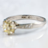 Ellibelle Jewellery Vintage Old-Mine-Cut Yellow Diamond Platinum Solitaire Engagement Ring (1.15cts)