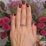 Ellibelle Jewellery Vintage Old-Mine-Cut Yellow Diamond Platinum Solitaire Engagement Ring (1.15cts)