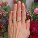 Ellibelle Jewellery Vintage Opal Doublet & Diamond 18ct Gold Seven-Stone Crossover Ring