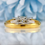Ellibelle Jewellery Vintage Princess-Cut Diamond 18ct Gold Three-Stone Engagement Ring (1.00ct)
