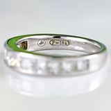 Ellibelle Jewellery Vintage Princess-Cut Diamond 18ct White Gold Half-Eternity Wedding Band Ring (1.00ct)