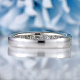 Ellibelle Jewellery Vintage Princess-Cut Diamond 18ct White Gold Half-Eternity Wedding Band Ring (1.00ct)