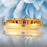 Ellibelle Jewellery Vintage Ruby & Diamond 18ct Gold Bezel-Set Band Ring