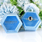 Ellibelle Jewellery Vintage Sapphire & Diamond 18ct Gold Platinum Cluster Ring (1.80cts)