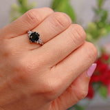 Ellibelle Jewellery Vintage Sapphire & Diamond 18ct Gold Seven-Stone Ring