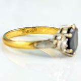 Ellibelle Jewellery Vintage Sapphire & Diamond 18ct Gold Seven-Stone Ring