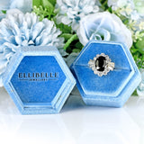 Ellibelle Jewellery Vintage Sapphire & Diamond 18ct White Gold Cluster Ring (5.75cts)