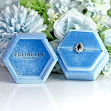 Ellibelle Jewellery Vintage Sapphire & Diamond 18ct White Gold Marquise Cluster Ring (0.60cts)
